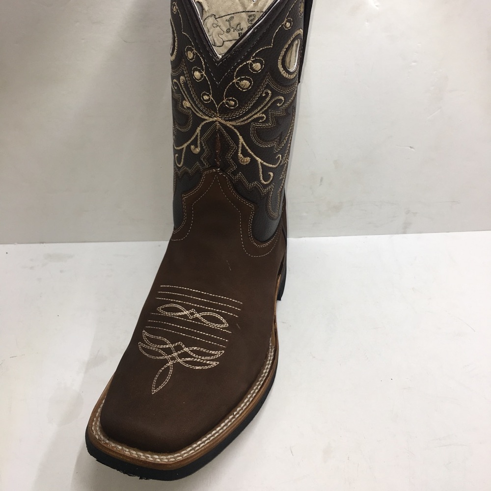 Women’s Rodeo SquareToe Brown Boot Bota Rodeo Dama - Picture 5 of 8